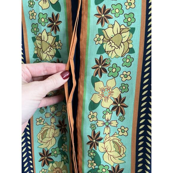 LUXXEL Navy Floral Puff Sleeve Button Front Tiered Maxi Dress Sz M NWT - Picture 9 of 16